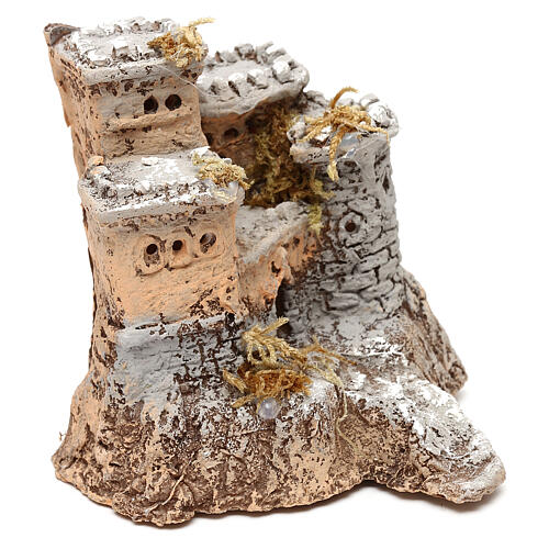 Zamek z żywicy 10x10x10 cm, szopka neapolitańska 4 cm 3