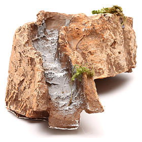 Presépio Napolitano: Ribeira resina combinável curva esquerda 5x15x20 cm para presépio napolitano com figuras de 4-6-8 cm de altura média