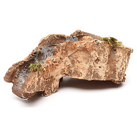 Presépio Napolitano: Ribeira resina combinável curva esquerda 5x15x20 cm para presépio napolitano com figuras de 4-6-8 cm de altura média