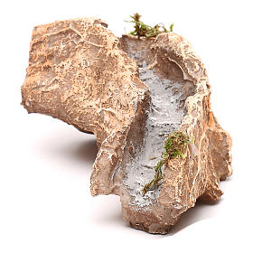 Ruscello resina componibile curva destra 5x10x15 cm presepe Napoli 4-6-8 cm