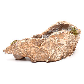 Ruscello resina componibile curva destra 5x10x15 cm presepe Napoli 4-6-8 cm