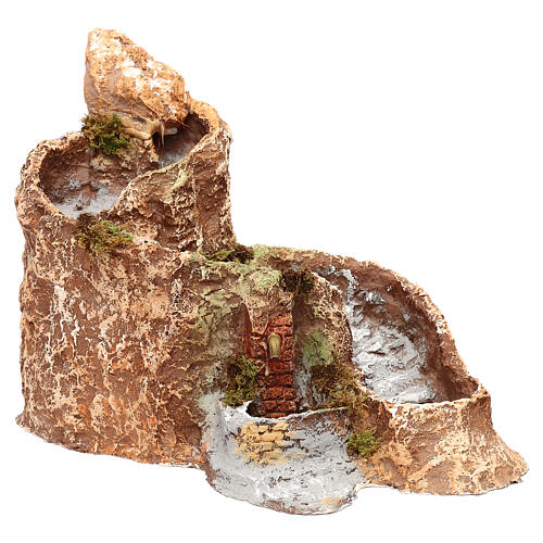 Strumień i fontanna funkcjonujące, 25x25x35 cm, szopka neapolitańska 10 cm 3