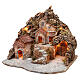 Village with cave and mountain, 30x40x30 cm lighted Neapolitan nativity 4-6 cm s2