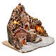 Village with cave and mountain, 30x40x30 cm lighted Neapolitan nativity 4-6 cm s3