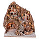 Neapolitan village with central staircase stream and oven 50x55x50 cm lighted 6-8-10 cm s1