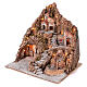 Neapolitan village with central staircase stream and oven 50x55x50 cm lighted 6-8-10 cm s2