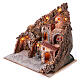 Village with working fountain 50x50x45 cm, lighted Neapolitan nativity 4-6-8 cm s2