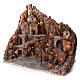 Village with fountain oven and stream 60x80x50 cm lighted Neapolitan nativity 10-12 cm s2