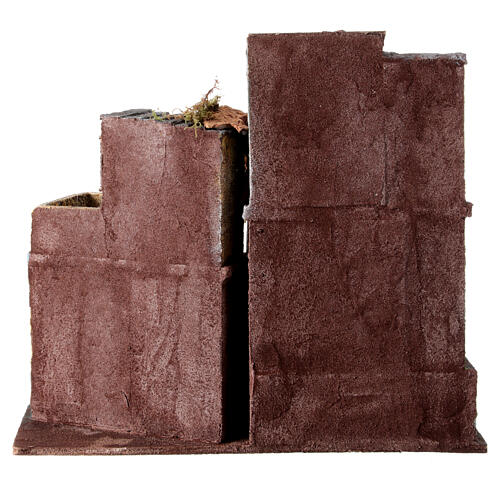 Osada z żywicy z kamiennymi schodami, do szopek 10 cm, 40x40x25 cm 4