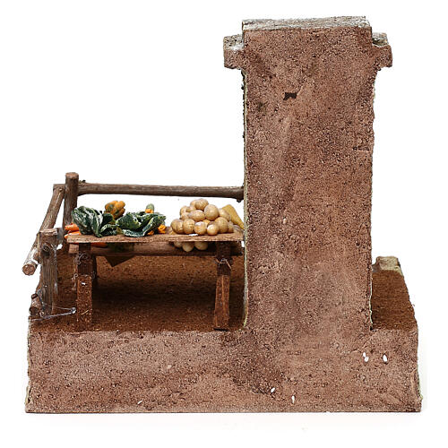 Greengrocer stand nativity setting in resin 10 cm 20x20x15 cm 4