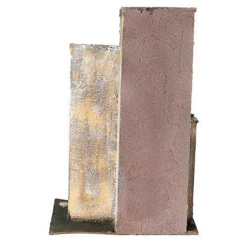 Borgo in resina con tre case presepi 12 cm 40x40x25 cm  4