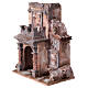 House with balcony and porch 30x25x15 cm, nativity scene resin 10 cm s2