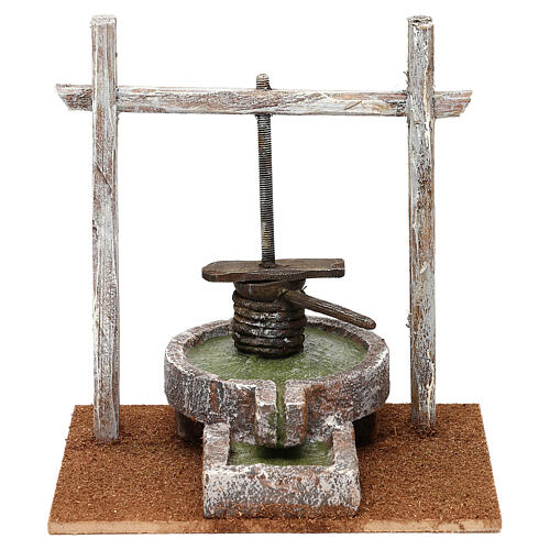 Weinpresse aus Harz für Krippe 12 cm 20x20x15 cm 1