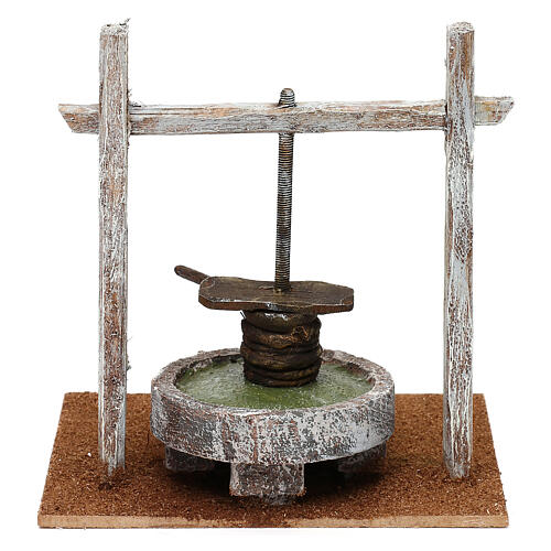 Weinpresse aus Harz für Krippe 12 cm 20x20x15 cm 4