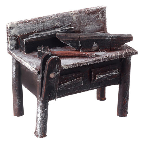 Blacksmith workbench in resin Nativity scenes 10 cm 5x5x5 cm 3