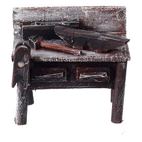 Banco di lavoro fabbro resina presepi 10 cm 5x5x5 cm