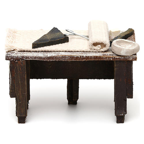 Tailor workbench in resin Nativity scene 12 cm 5x10x5 cm 4