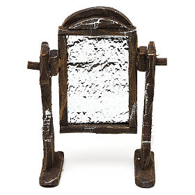 Miroir bois et papier d'aluminium crèche 10 cm 10x5x5 cm