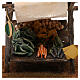 Miniature vegetable stall with tent, for 12 cm nativity 15x20x20 cm s2
