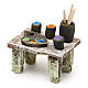 Painter's table with colours 12 cm 5x5x5 cm s2