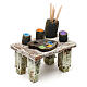 Painter's table with paints, 12 cm nativity 5x5x5 cm s3