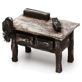 Tavolo lavoro fabbro con attrezzi presepe 12 cm 5x10x5 cm