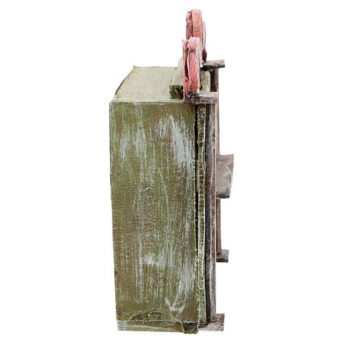 Miniature theater in wood, for 10 cm nativity 20x15x5 cm 4