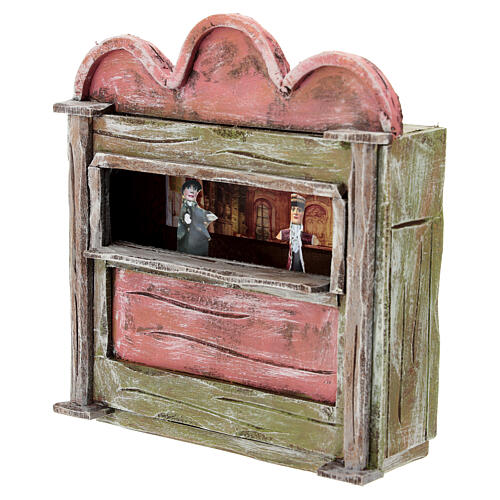 Teatrino in legno presepe 10 cm 20x15x5 cm 2