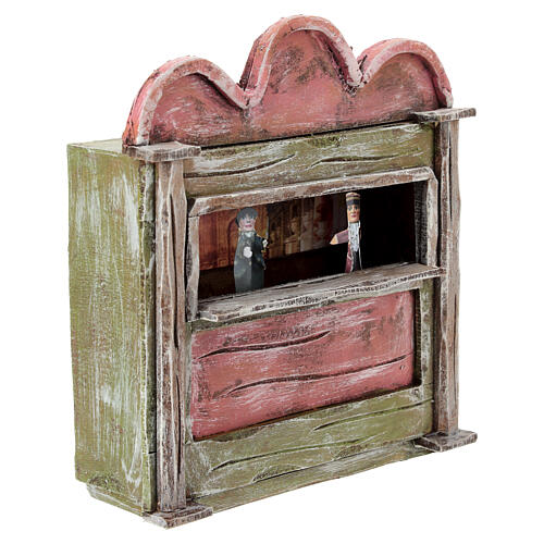 Teatrzyk z drewna szopka 10 cm 20x15x5 cm 3