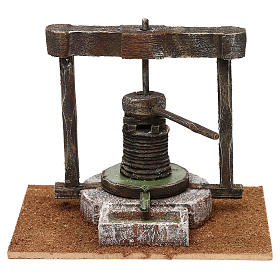 Torchio legno resina presepe 12 cm 15x15x20 cm