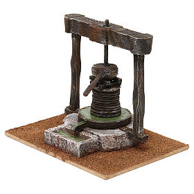 Torchio legno resina presepe 12 cm 15x15x20 cm