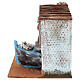 Ambientazione pescivendolo con barca presepe 10 cm 15x20x15 cm s5