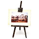 Miniature easel with painted canvass, for 12 cm nativity 10x5x5 cm s1