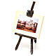 Miniature easel with painted canvass, for 12 cm nativity 10x5x5 cm s2