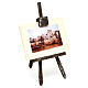 Miniature easel with painted canvass, for 12 cm nativity 10x5x5 cm s3