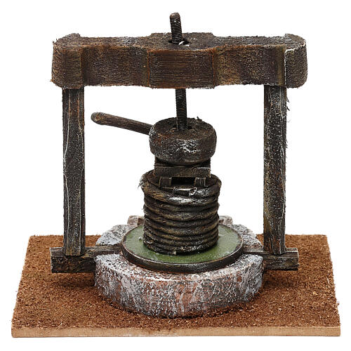 Kelter aus Harz und Holz für Krippe 10 cm 15x15x10 cm 4