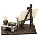 Painter's studio with easel for 10 cm nativity 10x10x5 cm s4