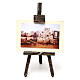 Cavalletto pittore con paesaggio presepe 10 cm 10x5x5 cm s1