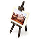 Easel with landscape picture, for 10 cm nativity 10x5x5 cm s2