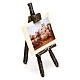 Easel with landscape picture, for 10 cm nativity 10x5x5 cm s3