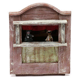 Marionettentheater aus Holz für Krippen, 20x15x10 cm