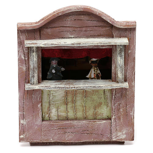 Théâtre marionnettes bois crèche 10 cm 20x15x10 cm 1