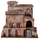 Casa con terrazza resina presepe 20X20X15 cm s1