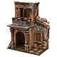 Casa com balcão resina 35x30x20 cm para presépio com figuras de 12 cm de altura média s2