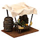 Greengrocer stall with barrels for 12 cm Nativity scene, 20x20x15 cm s4