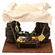 Miniature fruit stand with barrels and tent, 12 cm nativity 20x20x15 cm s1