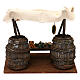 Miniature fruit stand with barrels and tent, 12 cm nativity 20x20x15 cm s5