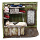 Bottega sarto con stoffe presepe 12 cm 15x15x10 cm s1