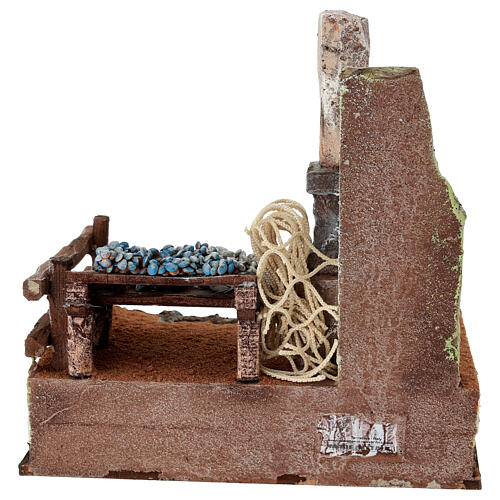 Marktstand Fischhändler für Krippen, 20x20x15 cm 4