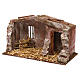 Stone shack in with straw for 10 cm Nativity scene, 20x30x15 cm s3